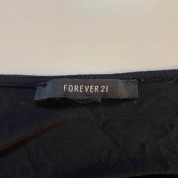 Black Faux Wrap Long-Sleeved Dress - Picture 4 of 4